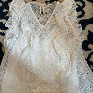 WHBM eyelet top with camisole